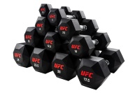 Комплект обрезиненных октагональных гантелей 10 пар от 2,5 до 25кг UFC