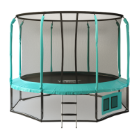 Батут с защитной сеткой Space Green 8FT